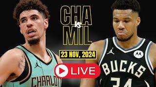 LIVE : Milwaukee Bucks Vs Charlotte Hornets Full Game | NBA live | NOV 23, 2024 | 2K