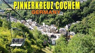 PINNERKREUZ COCHEM, GERMANY : VIEWPOINT WITH A WONDERFUL VIEW OF THE MOSEL VALLEY | 4K