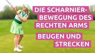 Golftipps: Beugen und Strecken - die Schanierbewegung des rechten Arms