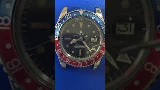 Rolex GMT Master 1675 watch review radial dial 1976 Pepsi