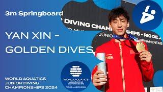  YAN Xin  Wins Boys 3m Springboard (16-18) at the Junior Diving World Championships 2024