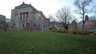 Walking around McGill University campus