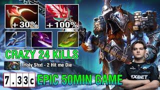 EPIC 50Min Crazy Game Yatoro_GOD Hard Carry [Magnus] Showing Real Boss vs Juggernaut Full Item 7.33C