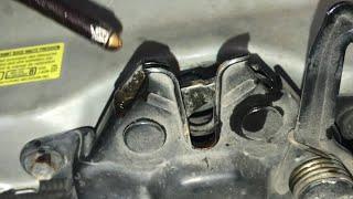 fix a STICKING hood release on a toyota camry