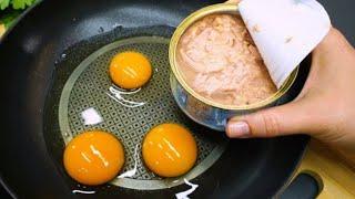 Do you have eggs and canned tuna at home  Easy recipe dinner!