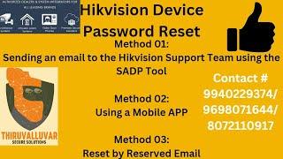 Hikvision DVR Password Reset 2022 English