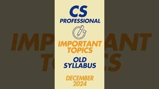 Important Topics - CRILW | CS Professional (Old Syllabus) | Precktice_for_CS #shorts #csprofessional