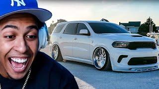 Taywavy Reacts To The World's FIRST Stanced Hellcat Durango!