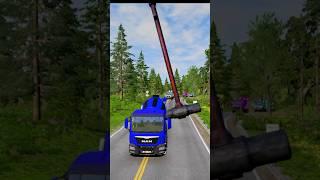 Mix Color Trucks Vs Bollard #beamng #beamngdrive #youtube