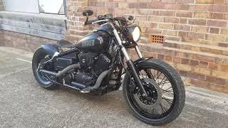 "Blaq Out" Smoked Custom Yamaha XVS650 Bobber