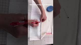 Short tutorial on how to add trim to a Roman blind. Full video available at Olga Kott on Thinkific