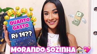 QUANTO EU GASTO MORANDO SOZINHA COM 1 SALÁRIO!   #morandosozinha