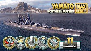 Acorazado Yamato: Enormes bofetadas para los enemigos - World of Warships