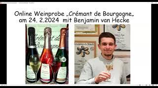 Online-Weinprobe "Crémant de Bourgogne" mit van Hecke am Freitag, den 23. Februar 2024