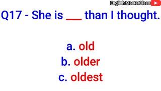 English Grammar Quiz: Comparative vs Superlative Test Part 2 | English MasterClass | #learn_english