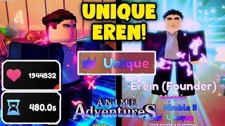 UNIQUE EREN SHOWCASE! BEST BOSS KILLER IN ANIME ADVENTURES!