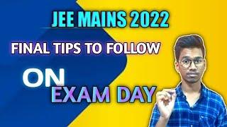 Final Tips to Follow on JEE Exam Day