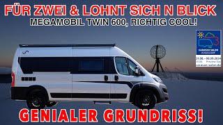 DER ANDERE GRUNDRISS auf Stellantis NEUHEIT, MegaMobil TWIN 600 Peugeot, ROOMTOUR Caravan Salon