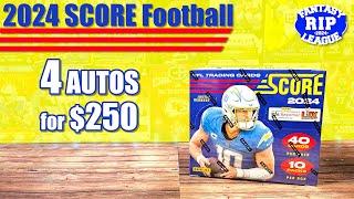 2024 Score Football Hobby Box | 4 AUTOS for $250 - Setting a Fantasy Lineup with Football Cards!