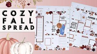 PLAN WITH ME | COZY FALL SPREAD | THE HAPPY PLANNER