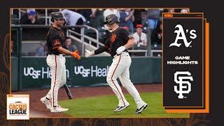 Clutch 8th Inning Homer Secures Win for San Francisco Giants | Spring Training Highlights