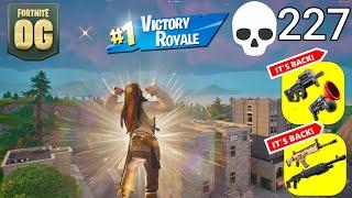 227 Elimination JACK SPARROW Solo Vs Squads Gameplay (Fortnite OG Reload)