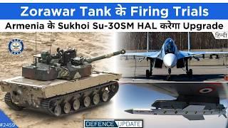 Zorawar Tank Firing Trial, HAL Upgrade Armenia Sukhoi, Armenia Astra Missile | Defence Updates #2459