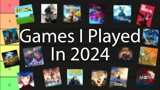 The Games I Played in 2024 (Tierlist)