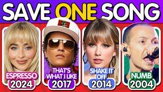 SAVE ONE SONG PER YEAR Top Billboard Songs 2000-2024  Music Quiz