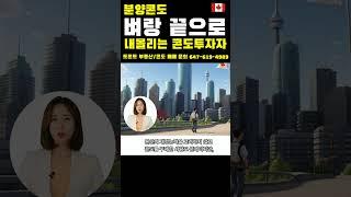 토론토 분양콘도 투자자들 벼랑 끝으로 내몰리고 있다 / 모기지가 않나와요 ㅜㅜ