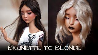 TURNING my brunette doll into a chic blondie (Lillycat Cerisedolls: Deavon)