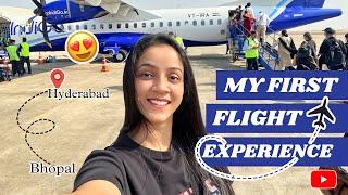 VLOG 1: MY FIRST EVER FLIGHT EXPERIENCE | BHOPAL TO HYDERABAD | GUNJAN’S UNCUT LIFE 