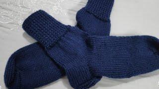 Gents knitted woolen Socks step by step( Part -1) राधे राधे।