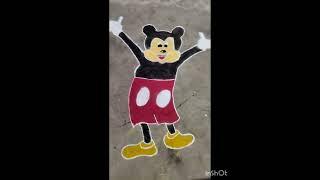 cartoon kolam#micky mouse#trending#viral#simple#kolams#shorts