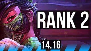 AKALI vs YASUO (MID) | Rank 2, Rank 1 Akali, 10/1/3, Legendary | NA Challenger | 14.16