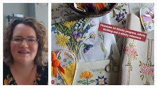Flosstube 34 Stitchy progress, stitchy thrifting and a stitchy milestone