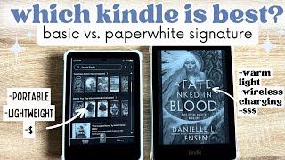 KINDLE PAPERWHITE SIGNATURE EDITION vs. KINDLE BASIC | REVIEW/COMPARISON + redecorating my kindles!