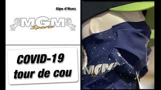 Magasin de location de ski Alpe d'Huez MGM Sports. Protection contre le COVID-19 en vente. 2021