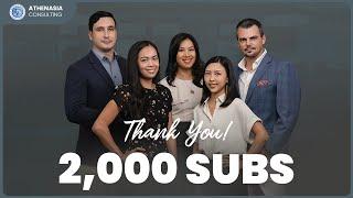 From The ATHENASIA Consulting Team - Thank You For 2,000 Subscriptions!