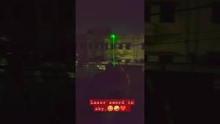 laser sword in sky ️ | 500mW Rechargeable Green Laser Pointer #laser #laserpointer #lasersword