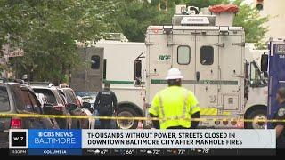 Underground fire causes power outages in parts of downtown Baltimore