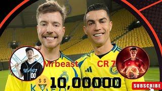 Cristiano Ronaldo CR7 vs Mrbeast football match win $10,00000🫵🫶🫶🫶#viralvideo #football #cr7