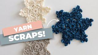 Turn Yarn Scraps into Crochet Snowflakes in 15 Minutes!