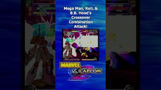 MvC2: Mega Man, Roll, & B.B. Hood's Crossover Combination Attack! #marvelvscapcom2 #marvelvscapcom