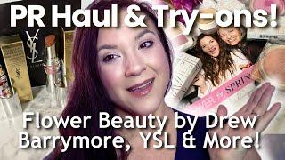 PR HAUL & TRY-ONS: Drew Barrymore’s Flower Beauty, YSL Candy Glaze Lip Balms, IT Cosmetics & More!