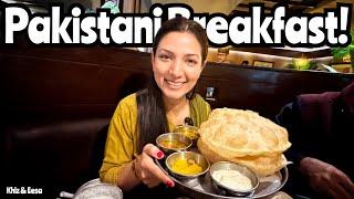 First Meal in Lahore Pakistan! Channa Puri Halwa & Lassi at Bundu Khan! #food #pakistan #lahore