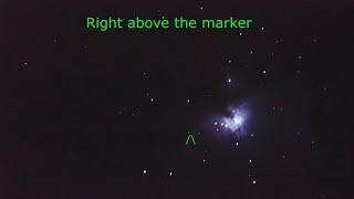 Now I filmed a flashing Anomoly with My 12 inch Dobsonian Telescope while viewing the Orion Nebula