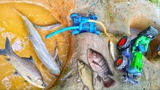 Catch fish using mini water pump motor | fishing in Nepal | diy tractor @sunfarming7533