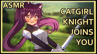 Catgirl Knight Joins You | ASMR | [writing] [sword sharpening] [Assorted Triggers]