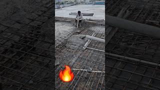  Roof Slab Casting Work OT | Non-Stop Concrete Work at Site ️ #shorts #viral